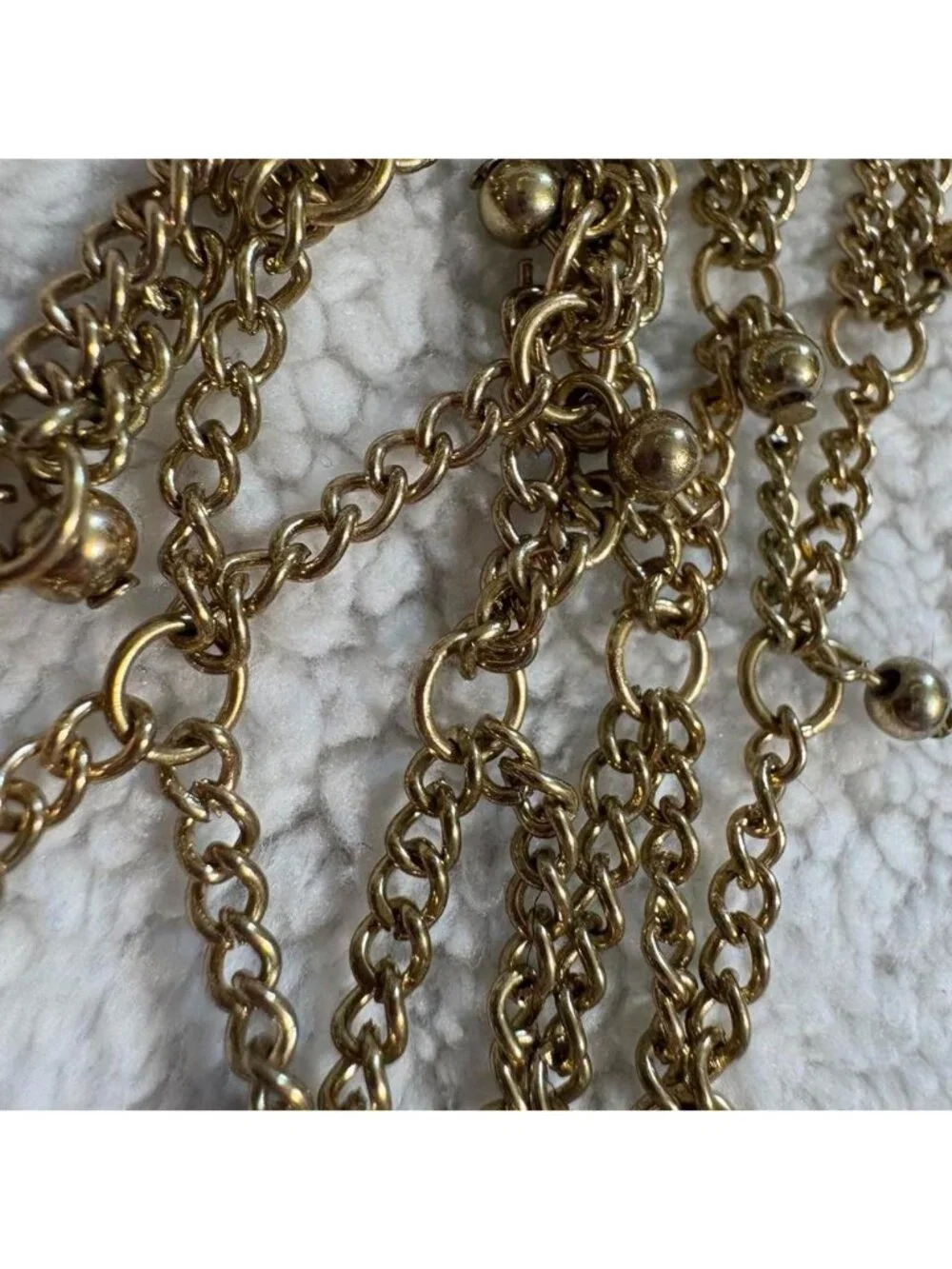 NWT Y2K Claire's Gold Chain Hand Ring Indie Boho Bracelet